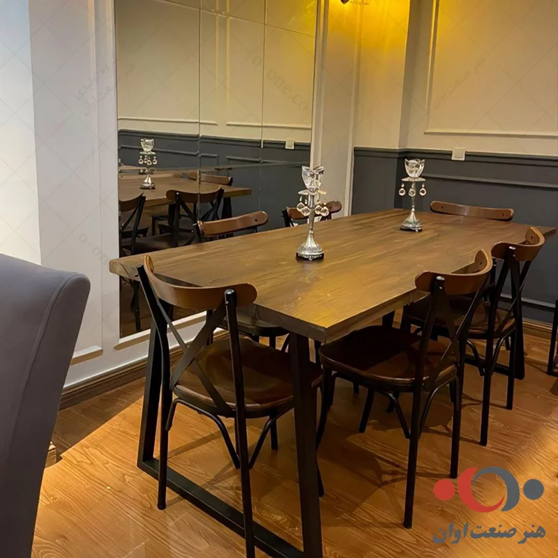 صندلی تونت ترکیب چوب و فلز