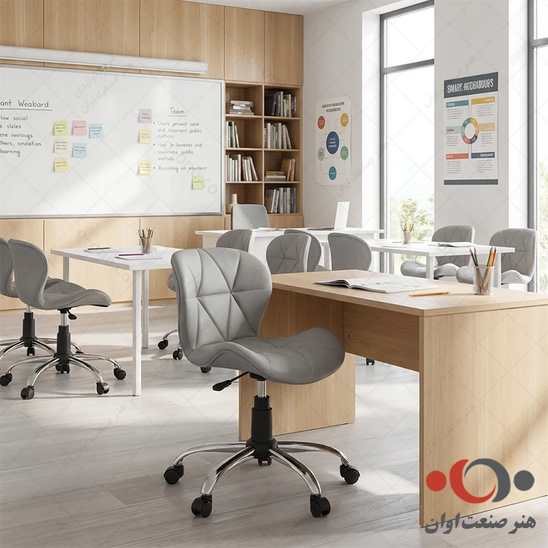 صندلی پایه گردان لارا چرمی