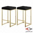 صندلی کانتر لیدن مشکی بدنه طلائی