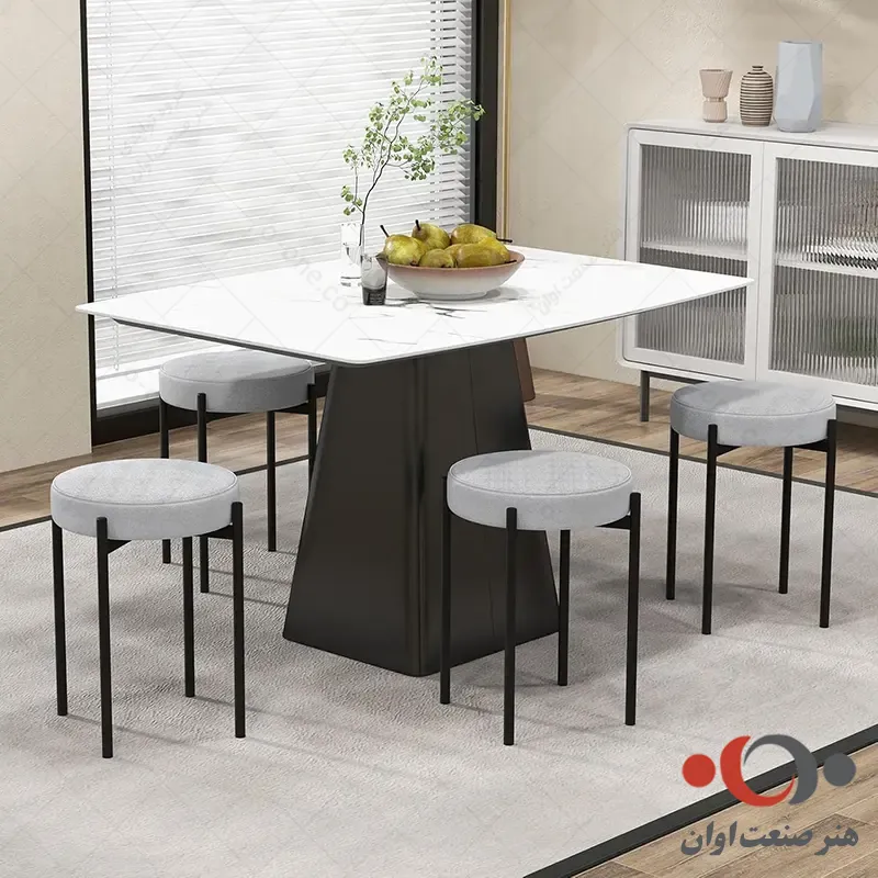 صندلی پایه فلزی دلوین بدون پشتی