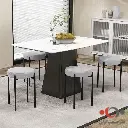 صندلی پایه فلزی دلوین بدون پشتی