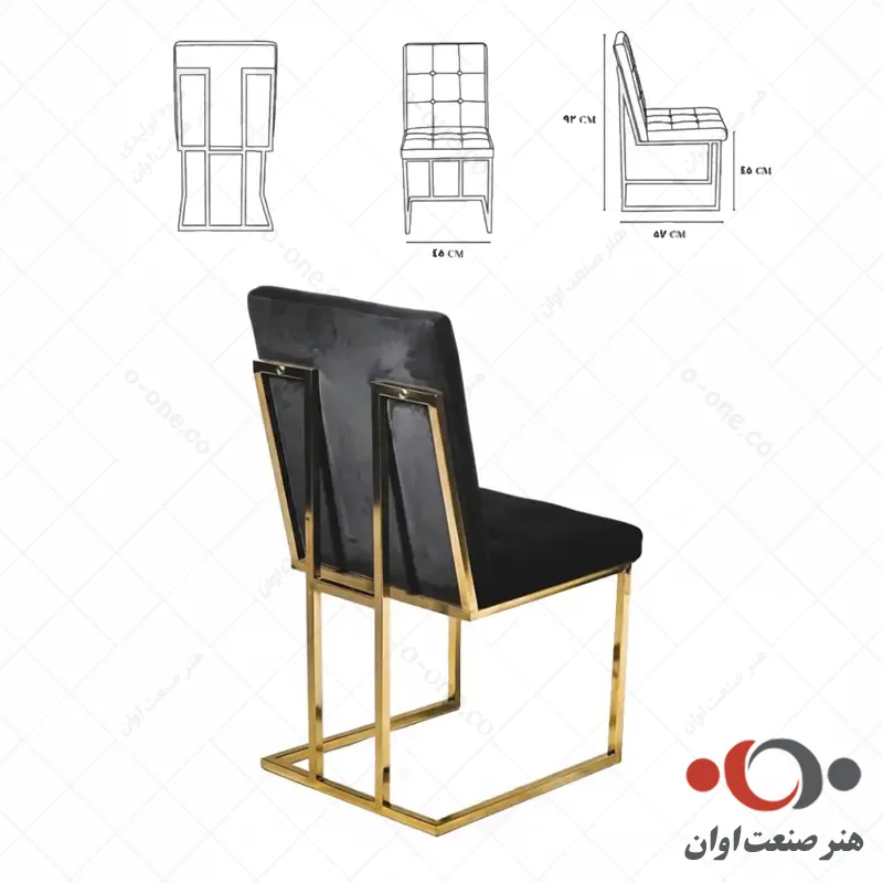 ابعاد صندلی ملینا